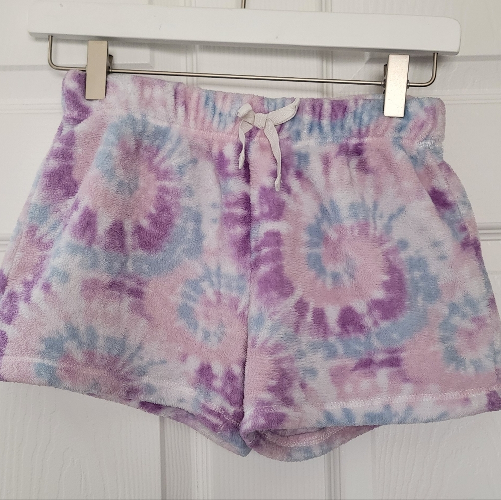 BCBG Girls Plush Tie Dye Shorts Size Medium 10-12